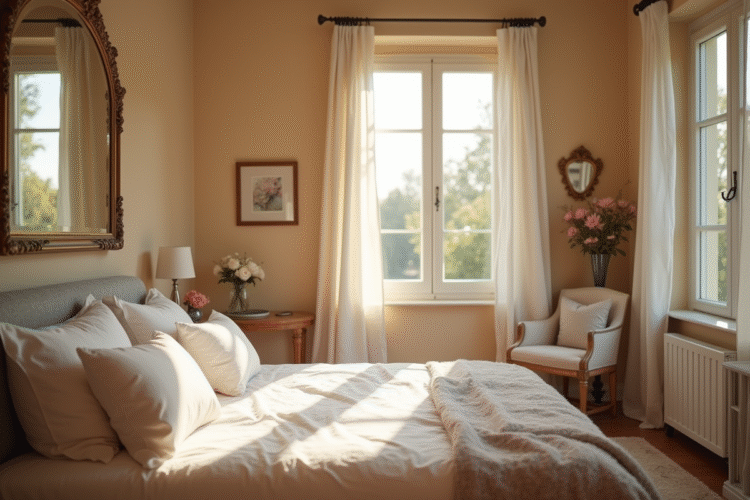 Chambre lumineuse dans une auberge en Provence