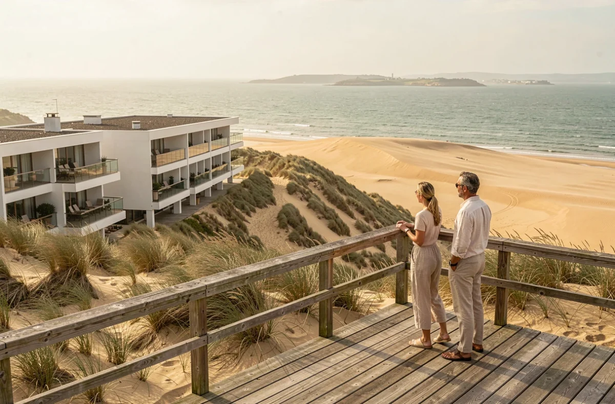 La Corniche perchée au-dessus de la Dune du Pilat avec vue panoramique sur l'Atlantique et le Bassin d'Arcachon